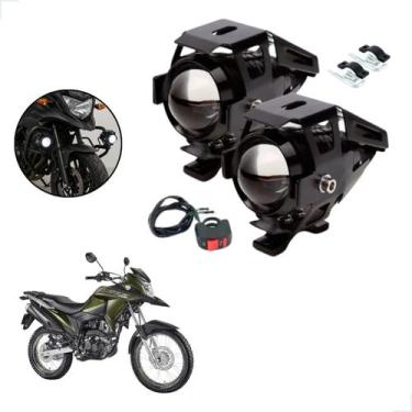 Imagem de Kit Farol de Milha LED U5 Moto Honda XR 190 Super Brilho 6000K - Serie