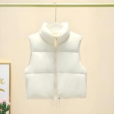 Imagem de Colete Feminino Quente para Outono/Inverno - Acolchoado, Casual e Sem 