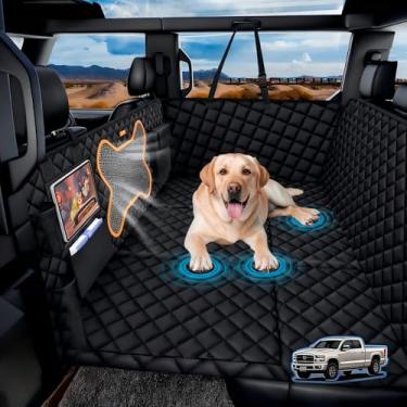 Imagem de Capa de assento de cachorro para tamanho completo F150/RAM1500/Silverado, extensor de assento de carro para animais de estimação de fundo rígido à prova de esmagamento para cães grandes, capacidade de