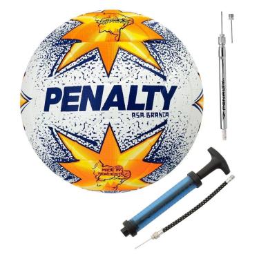 Imagem de Kit 01 Bola Campo Penalty Asa Branca+01 Bomba De Ar Penalty+01 Calibrador De Bolas Penalty Caneta-Masculino
