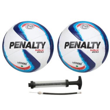 Imagem de Kit 02 Bola De Futsal Penalty Max 1000 Oficial CBFS Selo FIFA+01 Bomba De Ar Penalty Sac Dupla Ação-Masculino