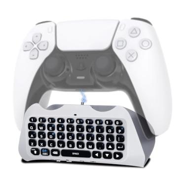 Imagem de Teclado Externo, Teclado Sem Fio Controller BT Externo Disponível, Construído em Alto-falante, Branco