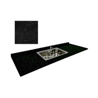 Imagem de Pia Cozinha Granito São Gabriel Negresco 180cm Cuba Gourmet