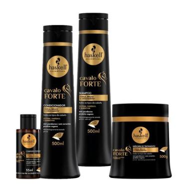 Imagem de Kit Haskell Cavalo Forte Sh Cond Mascara 500g E Complexo