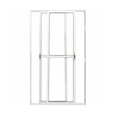 Imagem de Porta Balcão 2 folhas Vidro com Trinco Alumínio Branco ou Preto Linha 
