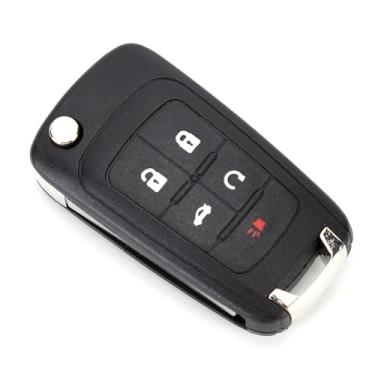 Imagem de CAMARO CRUZE EQUINOX MALIBU SONIC SPARK VOLT 5 BOTÕES FLIP KEY FOB CASE CAPA, Substituição Resistente PARA ACESSÓRIO PARA CHAVE DE CARRO, [CAR KEY SHELL]