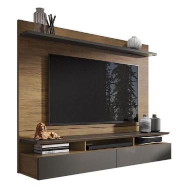 Imagem de Painel Para Tv Home Suspenso Noruega Freijó Grafite Perolizado - Móveis Leão