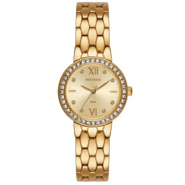 Imagem de Relógio Seculus Feminino Ref: 23747lpsvds1 Clássico Dourado