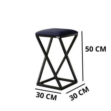 Imagem de Banquinho Compacto Metalon – Elegância E Versatilidade Azul