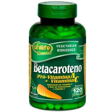 Imagem de Betacaroteno Pró-vitamina A 120 Cápsulas Unilife