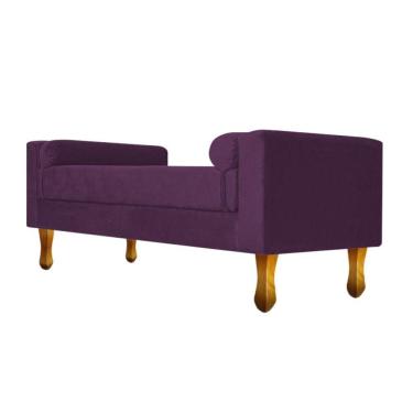 Imagem de Recamier Félix Solteiro 90cm Suede Roxo