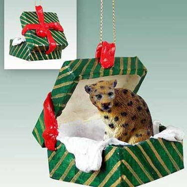 Imagem de Conversation Concepts Enfeite de Natal em caixa de presente de leopardo – Delicioso!