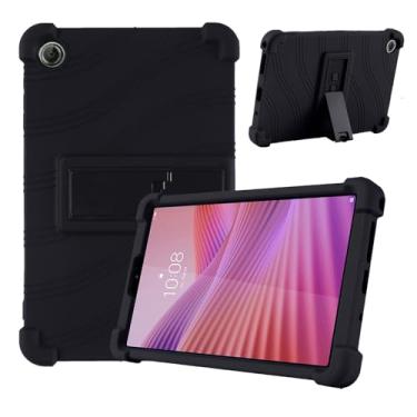Imagem de Capa para Lenovo Tab One de 8,7 polegadas, capa para tablet KONXISA com material de silicone premium, função de suporte dobrável, capa para tablet à prova de choque e proteção total, capas protetoras
