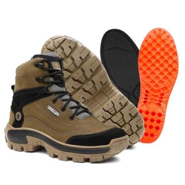 Imagem de Coturno Masculino Trabalho Passeio Trilha confortável Palmilha em gel 1004 (BEGE, BR, Adulto, Numérico, 40)