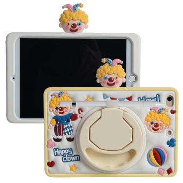 Imagem de Capa de desenho animado para iPad Mini 6 de 8,3 polegadas, MONEHOYSY com suporte de silicone macio [à prova de quedas, à prova de choque, antiderrapante] Capa com suporte traseiro para crianças,