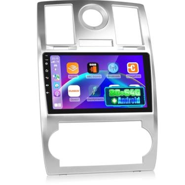 Imagem de Volxcereo Rádio de carro para Chrysler 300 2005 2006 2007 2008 2009 2010, [2 + 64] estéreo com tela sensível ao toque de 9 polegadas com Carplay/Android Auto, GPS, WiFi, Bluetooth, SWC, FM/RDS, link