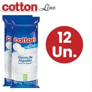 Imagem de Algodão Limpeza Facial Disco Cotton Line - Kit com 48 ou 12 Unidades, 