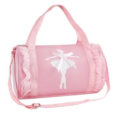 Imagem de ENFANTRY Bolsa de dança para meninas (idades de 4 a 6 anos): bolsa infantil - bolsa de balé rosa personalizada, presente ideal para meninas