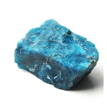Imagem de URMIBDAI Cheio de textura 1 peça cristal apatita natural pedra áspera coleções de pedras preciosas decoração aquários (cor: 10-20g)