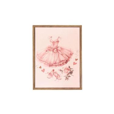 Imagem de Quadro Decorativo Laço Bebê 40x30 cm - LACO BEBE, 30X40, BAILARINA VES