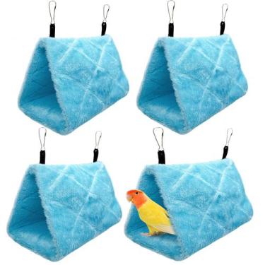 Imagem de Carpa Colgante de Peluche Cálida para Aves, Hamaca para Nido de Loro -