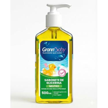 Imagem de Sabonete Líquido GrannBaby 500 ml - Base Vegetal Com Glicerina Para Limpeza Suave Da Pele Do Bebê (Neutro)
