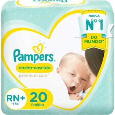Imagem de Fraldas Pampers Recém-Nascido Premium Care RN+ 20 unidades