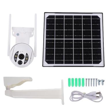 Imagem de Acouto Câmera de Segurança 4G 355 ° Rotação Horizontal 90 ° Inclinação Vertical IP66 Câmera Solar Externa à Prova de água Com Aplicativo de Detecção Humana AI para Casa