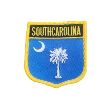 Imagem de Ruoming 1 PÇ Patch de bandeira da Carolina do Sul, bordado a ferro ou costurado, tático, militar, bandeira do estado nacional (Carolina do Sul)
