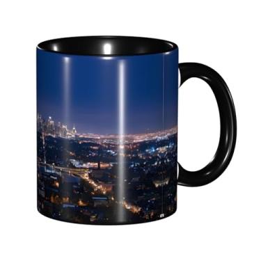 Imagem de Zeraoke Los Angeles Skyline Print Canecas de café criativas, personalizadas, presente para família, tamanho 325 ml, unissex