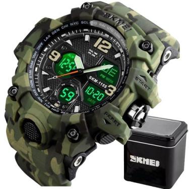Imagem de Relógio masculino skmei 1155b á prova d'água esporte digital,  Camufla