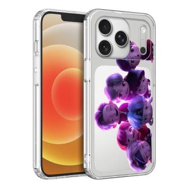 Imagem de WWDIYHOUSE Capa compatível com iPhone 17 Pro Max, capa transparente de TPU macio à prova de choque para homens/mulheres/meninas/meninos (Fashion-BTS-3)