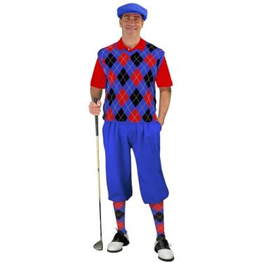 Imagem de Golf Knickers Roupas de moletom de golfe - masculino - azul real vermelho preto, Azul royal/vermelho/preto, 42