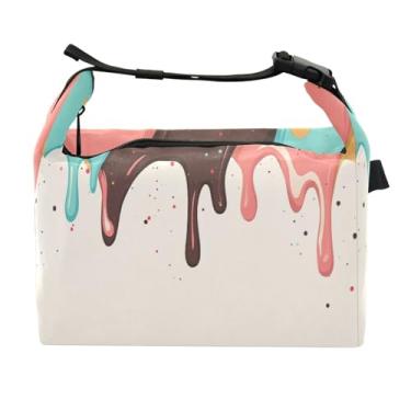 Imagem de STAYTOP Lancheira de sorvete Yummy com fivela de alça, lancheira isolada para meninos e meninas, lancheira térmica para trabalho escolar