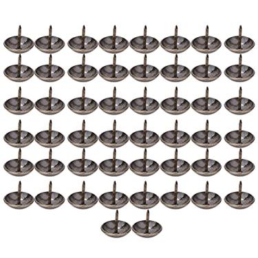 Imagem de 50 PCS Espessado Estofamento Pregos Tachas Pino Cabeça Redonda Decorativa Tachinha Peças de Hardware para Móveis Sofá Decoração Artesanal Ferro Bronze Verde 16x20mm 18x23mm (19 * 20mm (engrossado))
