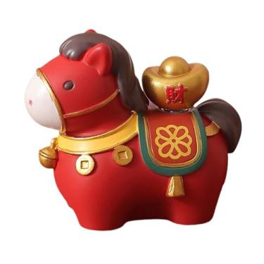 Imagem de Ｂｅｓｇａ Enfeite de Cavalo Moderno para Decoração de Mesa, Escultura em Resina, Estátua de Cavalo para Festas, Decoração de Escritório e Casa, Vermelho
