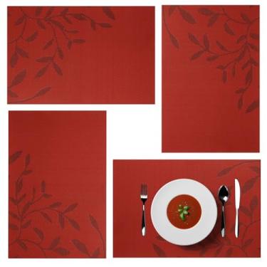 Imagem de Jogo americano, jogo americano para mesa de jantar, conjunto de 4, tapetes de mesa de cozinha, resistentes ao calor, antiderrapantes, laváveis, de vinil, para decoração de mesa de sala de jantar