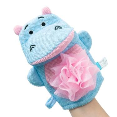 Imagem de Esponja de Banho Infantil Hipopótamo Clingo – Luva Macia e Segura para Bebês e Crianças