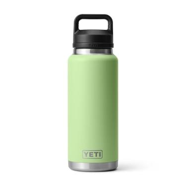 Imagem de YETI Garrafa Rambler de 1,020 g, à prova de vazamento, isolada a vácuo, aço inoxidável com tampa Chug, limão