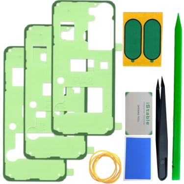 Imagem de iStable Adesivo de cobertura traseira para Samsung Galaxy S25 Edge Substituição de fita para tampa de bateria, Kit de reparo de fita adesiva dupla face pré-fabricado SM-S937B/DS (3 peças)