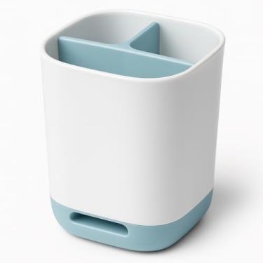 Imagem de Porta Escova de Dentes com Divisórias Desmontável – Ventilado, Fácil de Limpar, Ideal para Escova Elétrica e Pasta – Organizador de Banheiro Compacto. (Azul)