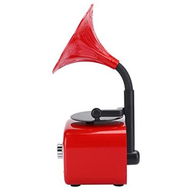 Imagem de RiToEasysports Retro Smart Smart Steel Mini Speaker Music Player Compact Wireless Wireless Com Ampla Compatibilidade para Viagens Em Casa (grão de Madeira amarela) (Ópera de Pequim)