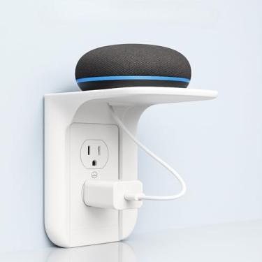 Imagem de Prateleira de parede para dispositivos inteligentes e essenciais domésticos, organizador que economiza espaço para banheiro, cozinha e eletrônicos