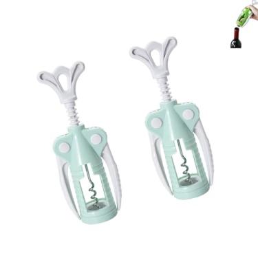 Imagem de PLAYTHROUGH Saca-rolhas Wing 2 pacotes, abridor de vinho com parafuso de cortiça para cozinha, restaurantes, bar (verde claro)