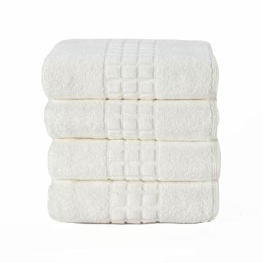 Imagem de Toalha de Rosto Profissional, Branco, 70 cm x 50 cm, 90% Algodão e 10% Poliéster, 410 g/m², Costuras Duplas e Reforçadas, para Hotelaria, Hospitais, Pousadas, Clubes