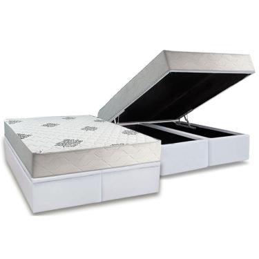 Imagem de Cama Box Baú Queen + Colchão Ortopédico Inovaflex Comfort Premium