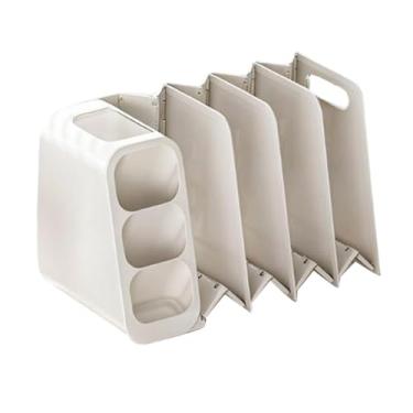 Imagem de XLWLLNJ Organizador de Mesa com Porta-canetas, Bandeja para Arquivos, Acessórios de Escritório, Simples para Mesas Infantis, Branco, Tamanho real