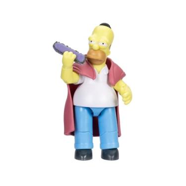 Imagem de The Simpsons Boneco colecionável Sick Homer de 12,7 cm da JAKKS Pacific, inclui cobertor e acessório Hoagie, altamente articulado, embalagem de exibição de colecionador