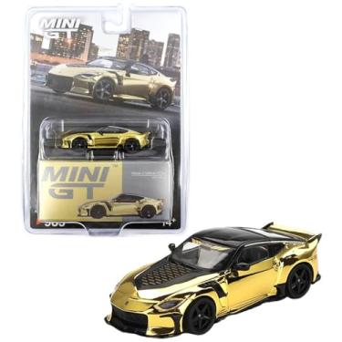 Imagem de Diecast Model Car Compatible with Mini GT 1:64 Nissan Z VeilSide FFZ400 Gold Chrome Limited Edition MGT00985