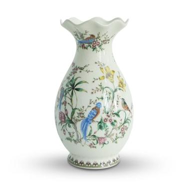 Imagem de Vaso de flores multicolorido de cerâmica grande moderno - 37 cm de altura - decoração de casa sala de estar cozinha quarto decorações para casa, prateleira de livros, escritório, café, mesa de jantar